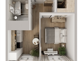 Продается 1-комнатная квартира ЖК Квартал Стрижи, 3 очередь, дом 1, 35.3 м², 6354000 рублей