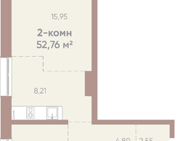 Продается 2-комнатная квартира ЖК Новые горизонты на Советской, д 1, 52.76 м², 8500000 рублей