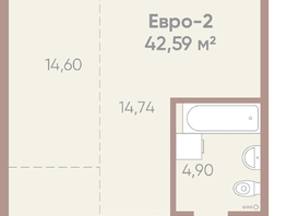 Продается 1-комнатная квартира ЖК Новые горизонты на Советской, д 1, 42.59 м², 6800000 рублей