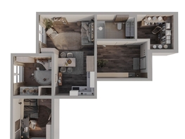 Продается 3-комнатная квартира ЖК Стрижи Сити, блок-секции 8,9, 64.8  м², 11728800 рублей