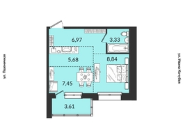 Продается 2-комнатная квартира ЖК Источник, дом 3, 35.88  м², 6505044 рублей