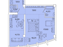 Продается 2-комнатная квартира ЖК Звезды, дом 2, 79.86  м², 22320870 рублей