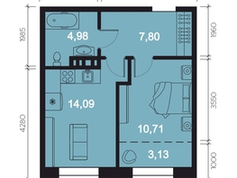 Продается 2-комнатная квартира ЖК RIVERANG (РиверАнг), 40.71 м², 9300000 рублей