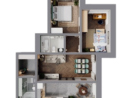 Продается 3-комнатная квартира ЖК Стрижи Сити, блок-секции 6,7, 79.68 м², 13545600 рублей