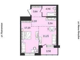Продается 1-комнатная квартира ЖК Источник, дом 5, 48.78 м², 7365780 рублей