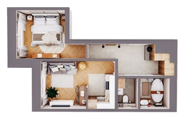 Продается 2-комнатная квартира ЖК Стрижи Сити, блок-секции 6,7, 44.6 м², 9589000 рублей