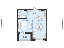 Продается 2-комнатная квартира ЖК Источник, дом 3, 39.93 м², 6869358 рублей
