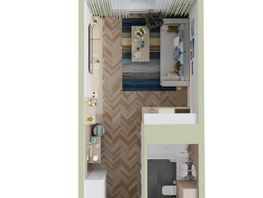 Продается 1-комнатная квартира ЖК Квартал Стрижи, 3 очередь, дом 2, 27.1  м², 5962000 рублей