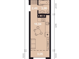 Продается 1-комнатная квартира ЖК RIVERANG (РиверАнг), 26.34  м², 9209463 рублей