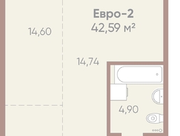 Продается 1-комнатная квартира ЖК Новые горизонты на Советской, д 1, 42.59  м&sup2;, 7400000 рублей
