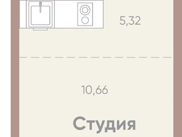 Продается 1-комнатная квартира ЖК Новые горизонты на Советской, д 1, 24.96  м&sup2;, 5700000 рублей