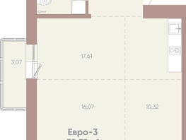 Продается 2-комнатная квартира ЖК Новые горизонты на Советской, д 1, 58.39  м&sup2;, 9100000 рублей