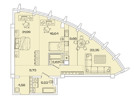 Продается 3-комнатная квартира ЖК Звезды, дом 2, 91.51  м&sup2;, 24074000 рублей