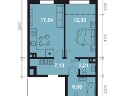 Продается 2-комнатная квартира ЖК Клубный дом РиверАнг, 48.21  м&sup2;, 10268415 рублей