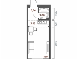 Продается 1-комнатная квартира ЖК Салют, 26.93  м&sup2;, 6665713 рублей