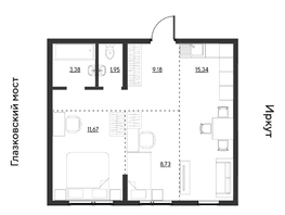 Продается 2-комнатная квартира ЖК Затон, блок-секция 3, 50.25  м&sup2;, 7482225 рублей