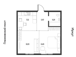 Продается 2-комнатная квартира ЖК Затон, блок-секция 3, 45.05  м&sup2;, 7072850 рублей