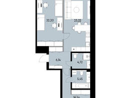 Продается 2-комнатная квартира ЖК ВЕКТОР премиум-квартал, дом 1, 80.29  м&sup2;, 21782000 рублей