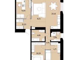 Продается 4-комнатная квартира ЖК ВЕКТОР премиум-квартал, дом 1, 116.19  м&sup2;, 32384000 рублей