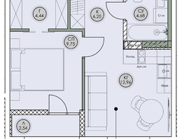 Продается 1-комнатная квартира ЖК Аквамарин, дом 2, 40.62  м&sup2;, 8855160 рублей