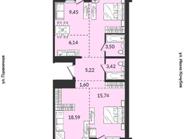 Продается 3-комнатная квартира ЖК Источник, дом 5, 87.99  м&sup2;, 11236323 рублей