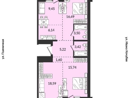 Продается 3-комнатная квартира ЖК Источник, дом 5, 87.99  м&sup2;, 10646790 рублей