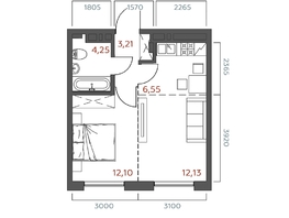 Продается 1-комнатная квартира ЖК Салют, 38.24  м&sup2;, 8068640 рублей