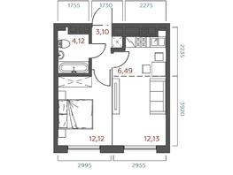 Продается 1-комнатная квартира ЖК Салют, 37.96  м&sup2;, 7971600 рублей