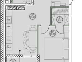 Продается 1-комнатная квартира ЖК Аквамарин, дом 2, 41.24  м&sup2;, 8536680 рублей