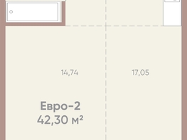 Продается 1-комнатная квартира ЖК Новые горизонты на Советской, д 1, 42.3  м&sup2;, 7700000 рублей