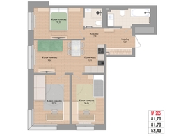Продается 4-комнатная квартира ЖК Стрижи Сити, блок-секции 6,7, 81.7  м&sup2;, 19100000 рублей