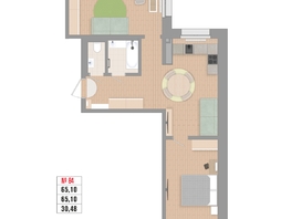 Продается 2-комнатная квартира ЖК Стрижи Сити, блок-секции 6,7, 65.1  м&sup2;, 15030000 рублей