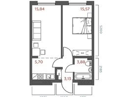 Продается 1-комнатная квартира ЖК Салют, 44.12  м&sup2;, 8691640 рублей
