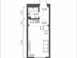 Продается 1-комнатная квартира ЖК Салют, 26.93  м&sup2;, 6166970 рублей