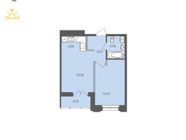 Продается 1-комнатная квартира ЖК Автограф, 42.94  м&sup2;, 8831140 рублей