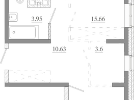 Продается 2-комнатная квартира ЖК Мега, дом 5, 63.76  м&sup2;, 7141120 рублей