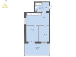 Продается 1-комнатная квартира ЖК Автограф, 65.81  м&sup2;, 13226660 рублей