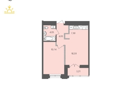 Продается 1-комнатная квартира ЖК Автограф, 43.16  м&sup2;, 8788204 рублей