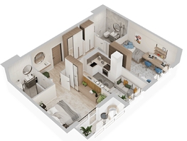 Продается 2-комнатная квартира  ЖиВой комплекс на Кузьмихе, 61.39  м&sup2;, 9100000 рублей