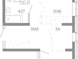 Продается 2-комнатная квартира ЖК Мега, дом 5, 64.08  м&sup2;, 7369200 рублей
