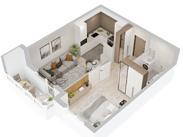 Продается 1-комнатная квартира  ЖиВой комплекс на Кузьмихе, 43.72  м&sup2;, 7100000 рублей
