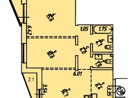 Продается 2-комнатная квартира ЖК Квартал Стрижи, 2 очередь, 60.8  м&sup2;, 12616000 рублей