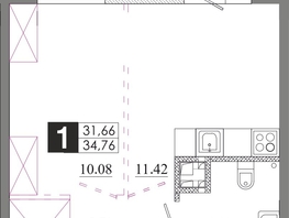 Продается 1-комнатная квартира ЖК Первый Ленинский квартал, Дом 6, 34.76  м&sup2;, 5179240 рублей