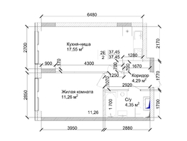 Продается 2-комнатная квартира ЖК 7 высот, дом 9, 38.48  м², 5117840 рублей