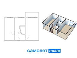 Продается 2-комнатная квартира Спортивная ул, 44.6  м², 4350000 рублей