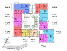 Продается 3-комнатная квартира ЖК Планета, корпус 1, 63.5 м², 9405000 рублей
