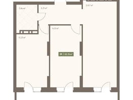 Продается 2-комнатная квартира ЖК НОВА на Московском, 62.35  м&sup2;, 10005866 рублей