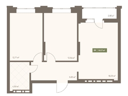 Продается 2-комнатная квартира ЖК НОВА на Московском, 56.17  м&sup2;, 9166391 рублей