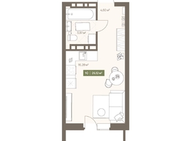 Продается Студия ЖК НОВА на Московском, 26.12  м&sup2;, 5271016 рублей