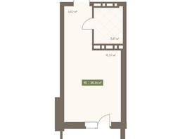 Продается Студия ЖК НОВА на Московском, 26.24  м&sup2;, 5497280 рублей